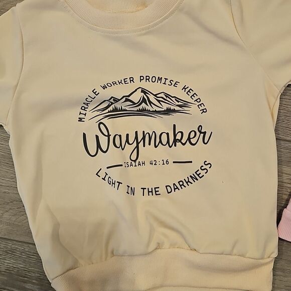 Gray and Pink Sweatshirt with Bestie Print - Picture 4 of 9